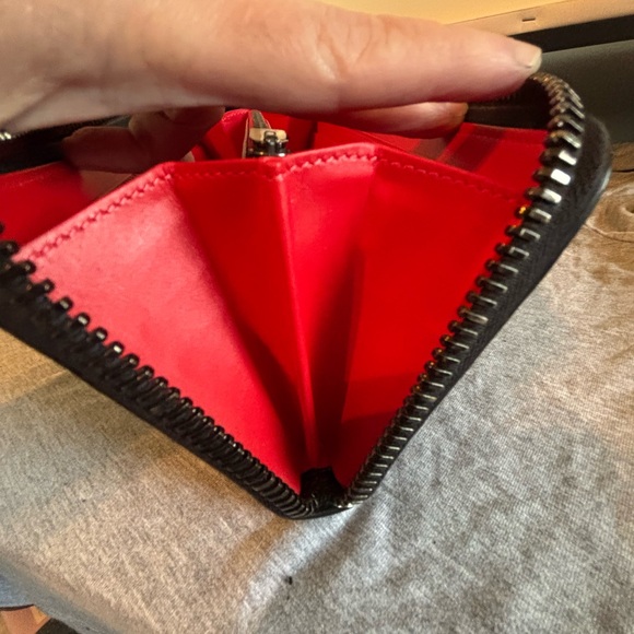 Christian Louboutin Panettone Wallet – Black Grained Leather with Black Spikes - Picture 10 of 12